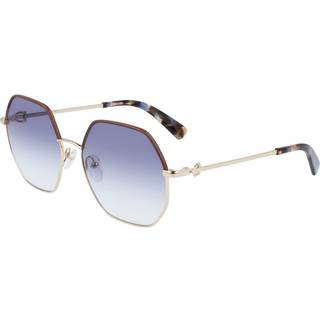 LONGCHAMP Kvinde LO140SL 719 Solbriller Metal Guld Blå Geometrisk Fotokromatisk