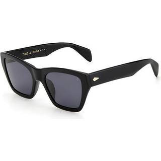 Rag & Bone RNB1046/G/S Asian Fit 807/IR 54 Solbriller Kvinder Black - Shiny Black - 54mm