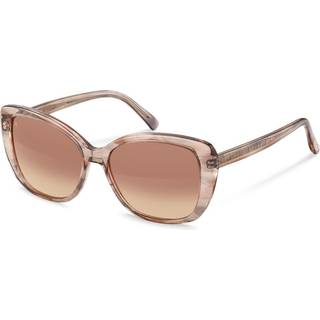 Rodenstock R3323 F 57 Solbriller Kvinder Rød - Transparent Structured Grey Rose - 57mm