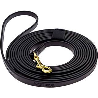 Viper Biothane Arbejds-Snor til Hunde, Lang Snor til Sporing, Sort, 2 Farver, 6 Størrelser