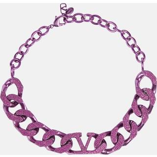 Valentino VLogo embellished chainlink choker - pink - One Size