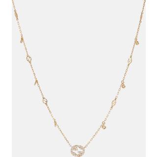 Gucci Interlocking G 18kt gold necklace with diamonds - gold - One Size