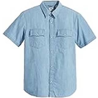Levis Western Short Sleeved Shirt Blue