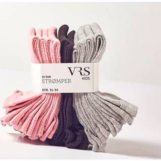 VRS børne 10-pak strømper str. 31/34 - multifarvet (På lager i butik)