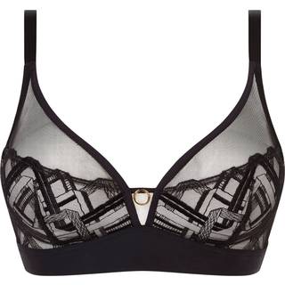 Chantelle Corsetry Embroidery Wirefree Support Bra - Black - E 90