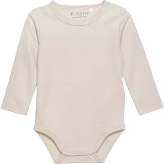 Fixoni Baby Body i økologisk bomuld - Oatmeal - 74