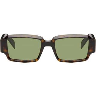 Retrosuperfuture Unisex OPE Astro 3627 Solbriller Acetat Havana Grøn Firkantet Normal