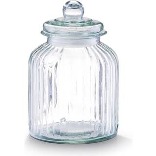 Riflet opbevaringsglas - Transparent - 17,5cm x 17,5cm x 26cm - Lotte