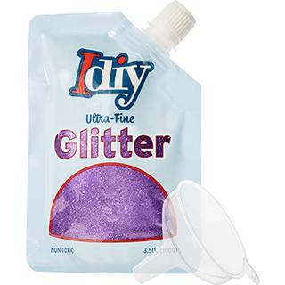 Idiy ultra fin glitter (100 g 3,5 oz pose) w let pour taske & tragt-drue lilla ekstra fine-ikke-giftig DIY kunst & håndværk skoleprojekter festiv