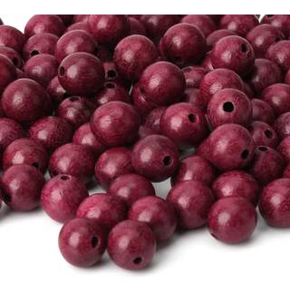 Prometis 200 stk 6 mm naturlig sandeltr? runde perler smukke h?ndv?rk h?ndlavet poleret afstand mala bede perler med elastisk ledning til armb?nd