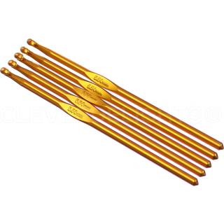 10 PAKK - CLERDEDELIGHTS ST?RRELSE I (ST?RRELSE 9) ALUMINIUM CROCHET HOOKS - 6 """" L?ngde - 5,5 mm diameter - Strikning