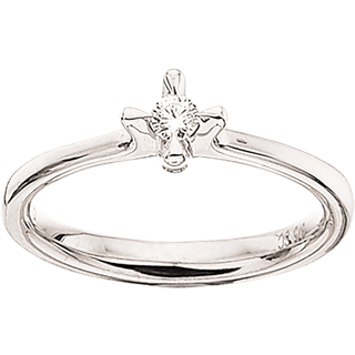 Scrouples Primo Amore 9 Karat Hvidguld Ring med Diamant 0,10 Carat