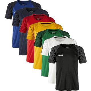 Craft 1912727 squad 2.0 contrast jersey jr Børn Bright Red/Express 158/164