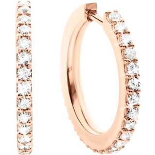 OLE LYNGGAARD COPENHAGEN Love Band - creol øreringe lille 18 kt rosaguld 42 brill. Ø: 16 mm