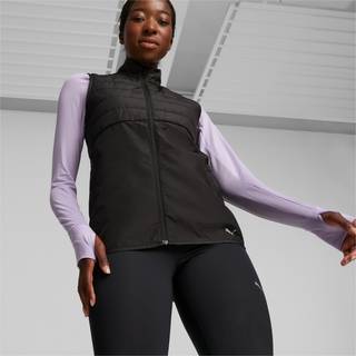 Puma Run Favorite Puffer Running Vests Women - Black, Size 8 - black