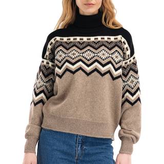 Randaberg Sweater W Brownmel Black Offwhite (L)