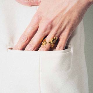 House Of Vincent Archaic Shadow Ring - Forgyldt - str. 52