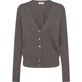 Freequent Cardigan - FQKatie med V Udskæring Brun Str. XL Freequent.dk