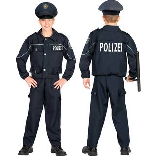 Streifenpolizist Kostüm für Kinder Blau 2- 3 Jahre