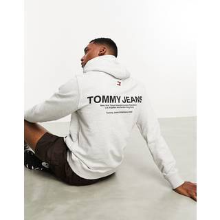 Tommy Hilfiger Entry print hættetrøje - Grå - Str. XL - Modish.dk