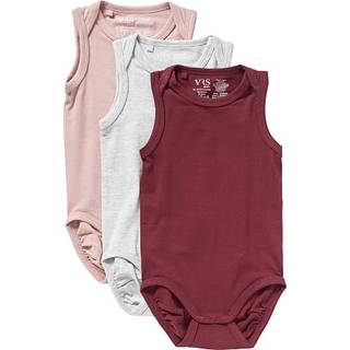 VRS baby 3-pak body str. 74 - gammelrosa/grå/bordeaux (På lager i butik)