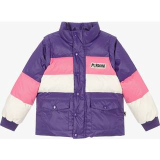Mini Rodini Stribet Vinterjakke Lilla 80/86 cm  Lilla  80/86 cm  Unisex