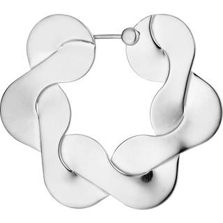 Jane Kønig Big Wavy Hoop Ørering Single Sølv BWH-AW22-S - Dame - 925 Sterling Silver