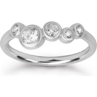 Stardust Ring, Rhodinated Silver, 54