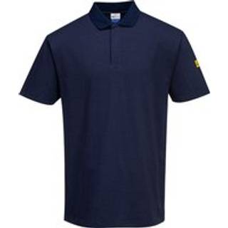 Anti-Statisk ESD poloshirt - Marine (Størrelse: XXL)