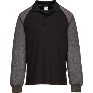 Poloshirt med skære bestandige ærmer - Sort (Størrelse: M)