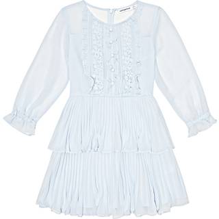 Self-Portrait Kids Ruffled chiffon dress - blue - Y 4