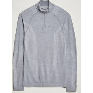 Falke Women Wool-Tech Long Sleeve Zip 40/M GREY-HEATHER
