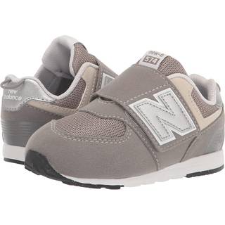 574 NEW-B Hook & Loop Wide Sneakers, Raincloud/Silver Metallic, 18.5