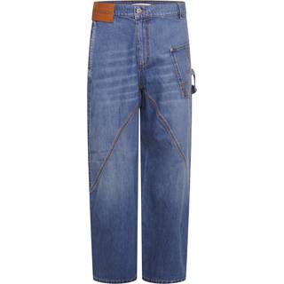 JW Anderson Twisted embroidered wide-leg jeans - blue - 30