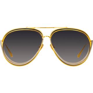 Linda Farrow FRANCISCO LFL1410 C2 66 Solbriller Mænd Guld - Yellow Gold Black - 66mm
