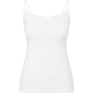 Calida Natural Comfort Lace Spaghetti Top - White - Large