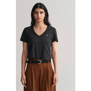 GANT Dame Shield T-shirt med V-hals (L)