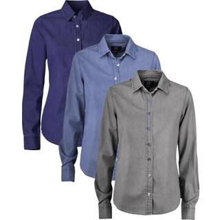 Cutter & Buck 352405 Ellensburg Denim shirt Ladies Dark Indigo S