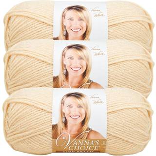 (3 pakke) Lion Brand Yarn Vanna's Choice Yarn Beige