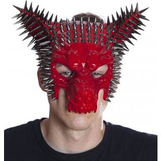 Burning Man Spike Wolf Maske Rot