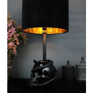 Edison Tischlampe mit Totenkopf und Schlange 55cm