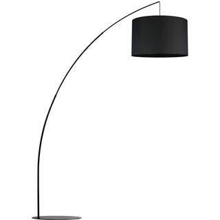 Moby Black gulvlampe med tekstilskærm