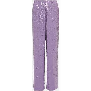 Dries Van Noten Sequined straight pants - purple - XXS