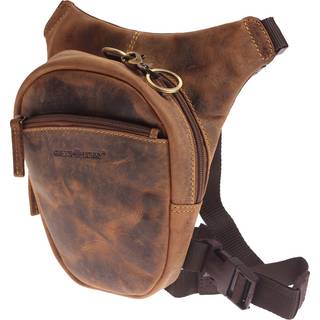 Hüfttasche Leder mit Beingurt Vintage Biker 1585-25 | Greenburry.de