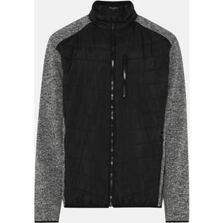 ProActive Fleece jakke med quilt i sort/grå - Str. 3XL
