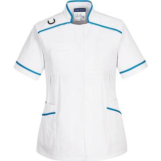 Medicinsk barsel tunika - Hvid/Agua (Størrelse: XXXL)