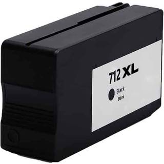 HP 712XL sort printerpatron 80ml alternativ 3ED71A