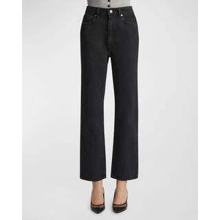 Khaite Abigail high-rise straight jeans - black - 30