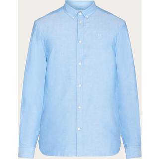 KnowledgeCotton Apparel Harald Small Owl Regular Oxford Shirt Lapis Bl