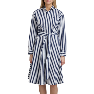 Polo Ralph Lauren Striped cotton midi shirt dress - blue - XXS